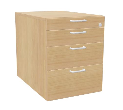 Leuwico Rollcontainer Desk-Add mit Griffen